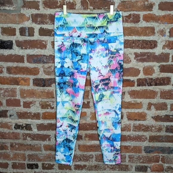 Everlast Large Multicolor Floral Geometric 7/8‎ Leggings - Picture 1 of 6
